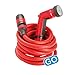 Price comparison product image FITT YOYO GO Extendable and Flexible Garden Water Hose Pipe with Multi-Function Spray Gun and Carrying Bag, Red, 20m