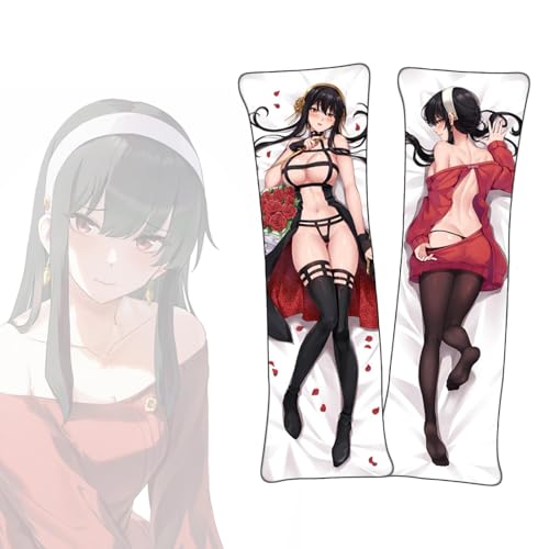 Housse de Coussin Spy×Family Yor Forger Dakimakura Housse de Coussin Double Face en Tissu Peluche Court pour Corps animé