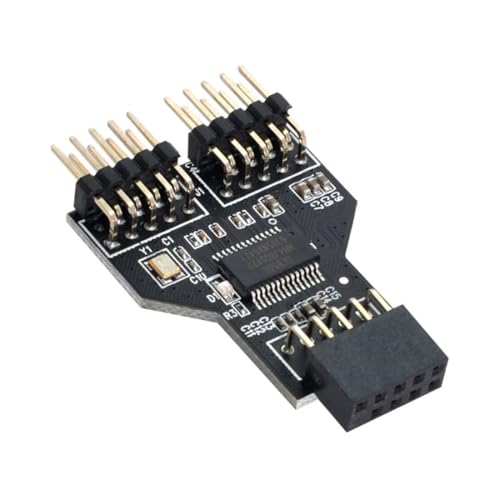 Image of Chenyang 9Pin USB Header Male 1 to 2 Female Extension Splitter Cable Connector Adapter Motherboard USB Hub USB 2.0