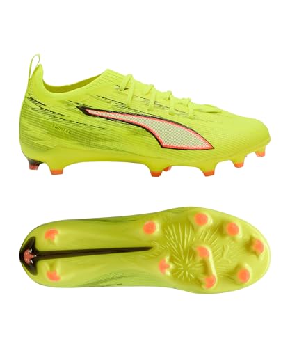 Tenis de fútbol juvenil PUMA Ultra 6 Pro FG/AG JR Amarillo Alerta en talla 34.5 EU 6