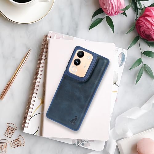 Image of AIBEX Shield Back Cover Case Compatible with Vivo V29e 5G Back Cover | Flexible Vegan Leather | Full Camera Protection | Raised Edges | Super Soft-Touch | Bumper Case