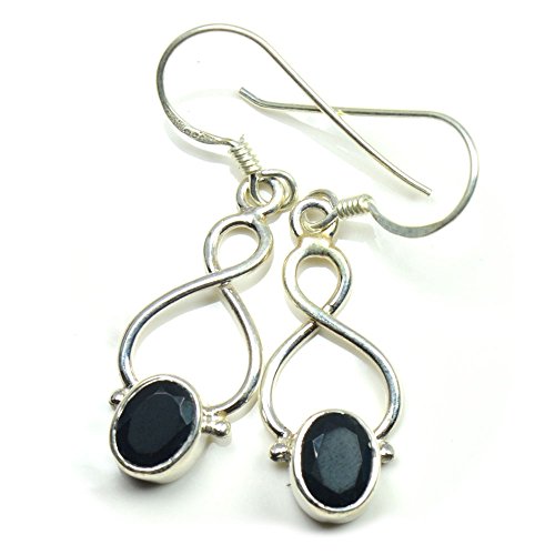 Pendientes de plata de ley hechos a mano con elegante diseño ovalado de gancho