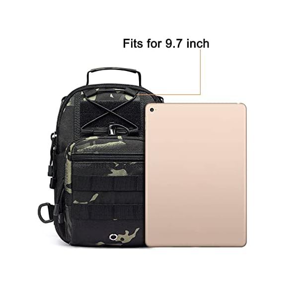 Tactical Sling Bag Pack Military Molle EDC Single Strap Daypack Outdoor for Camping, Hiking, Trekking Black New - Image 5