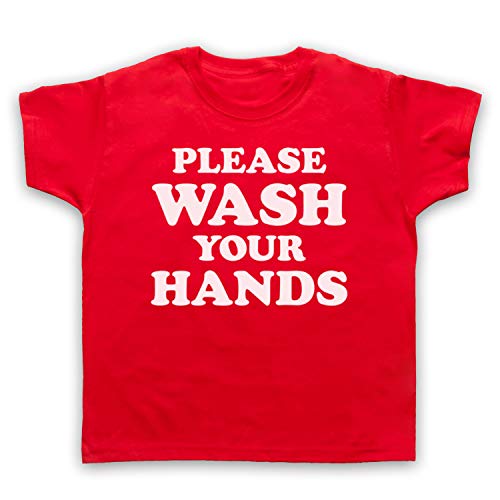 T-shirt Coro Virus enfant rouge pour sensibiliser à l'hygiène