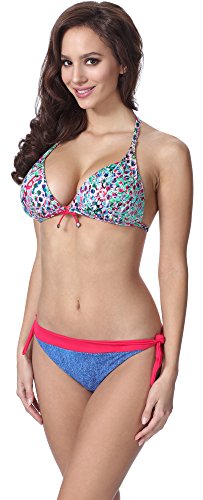 Feba Damen Push Up Bikini F17 (Muster-318, Cup 75C / Unterteil 38) Cover