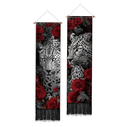Tapisserie de guépard noire haut de gamme PLIGREAT suspension murale en lot