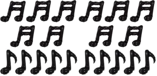 Image of 10PCS Music Note Balloons Black Foil Aluminum Balloon Birthday Party Music Themed Party Supplies Baby Shower Outdoor Party Wedding Decorations (Pack of 2)