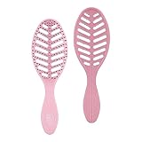 Wet Brush Speed Dry Hair Brush, Pink - Go Green Detangler - Vented Design & Ultra Soft HeatFlex Bristles - Ergonomic Handle Manages Tangle & Uncontrollable Hair - Pain-Free Hair Accessories