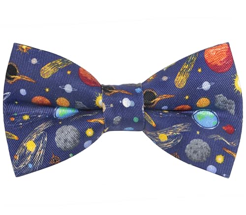 Image of Colorful Fun Pattern Pre-Tied Bow Tie Mens Floral Space Adjustable Bowtie