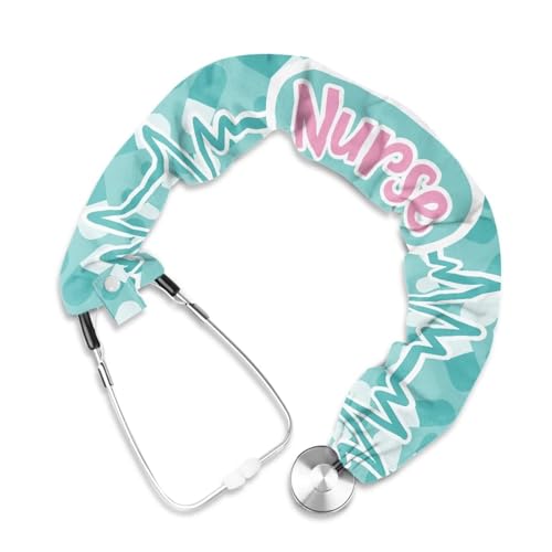 Rnyleeg Green Nurse Stethoscope Cover Stretchy Slim Looking Stethoscope Cover Sleeve Scrunchie Fit to All Types of Stethoscopes