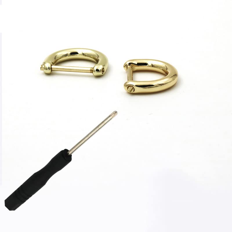 Fibbie ad anello in metallo, 5/10 pezzi ID13/16/20/25mm Borse con fibbia ad anello in metallo D Anello Vite Sostituisci gancio for appendere Decorazioni for bagagli fai da te Fibbie Parti hardware-10