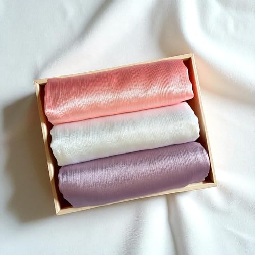 Image of Premium Muna Satin Hijab | Pack of 3 | 200 cm x 70 cm | Elegant Choice for All Occasions - Parties, Weddings & Festivals |