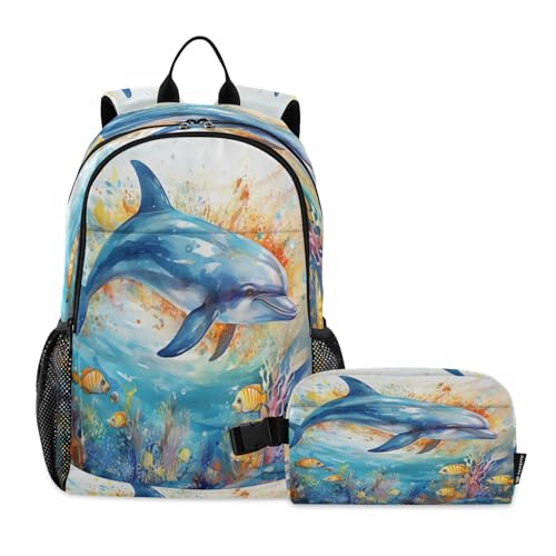 Ensemble sac à dos Dauphin D'Art pour l'école et les sorties des élèves