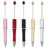 VERSATILE CRAFT PENS: Set of 5 beadable ballpoint pens designed for DIY customization, allowing you to add beads, charms, and decorative elements to create personalized writing instruments MULTI-COLOR VARIETY: Includes 5 pens in assorted colors - pin...