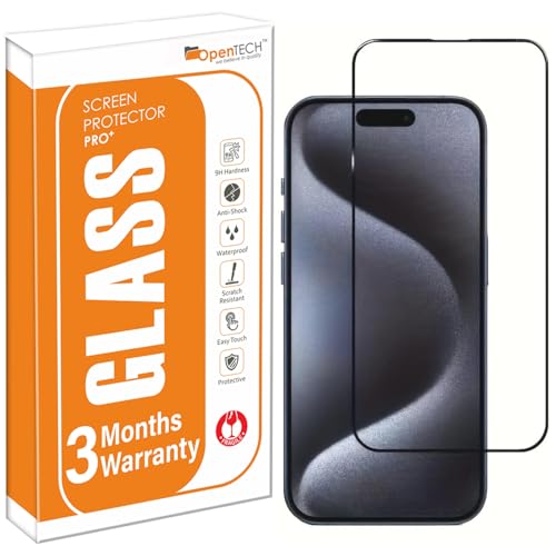OpenTech Military-Grade Tempered Glass Screen Protector For iPhone 16 Pro Max / 17 Pro Max With Edge To Edge Full Screen Coverage | Scratch Resistant | Case Friendly | Easy Installation Kit