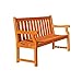 Vifah V206E Henly Outdoor Two Person Bench, 48" L x 22" W x 35" H, Reddish brown