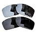2 Pairs Lenses Replacement Polarized Black & Black Mirror for Oakley Canteen 2014 (Canteen New) OO9225 Sunglasses