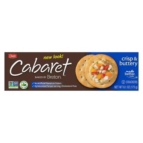Breton Crackers, Cabaret Crisp and Buttery, Pack of 6