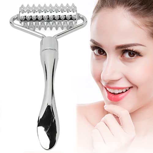 Akupunktur-Massagerolle, Gesichtsmassage Roller, Metall...