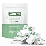 Benano Premium Disposable Compressed Face Towels Tablets, 100% USDA Biobased Quick Dry Portable Thick Towelettes Washcloths 11.8 in x 9.4 in for Hotel Camping Travel Guests Salon Ultra Soft Reusable