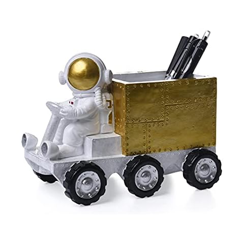 Kakizzy Resin Statues Sculpture Figurine Ornament , Pen Holder (CarB-Gold) Cover