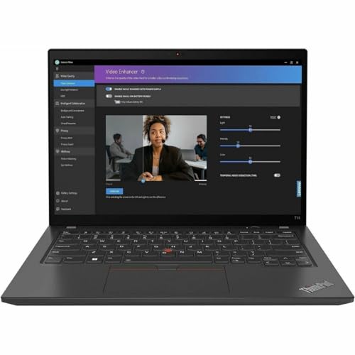 Image of Lenovo ThinkPad T14 Gen 4 21K30004US 14 inch Notebook - WUXGA - 1920 x 1200 - AMD Ryzen 5 PRO 7540U Hexa-core (6 Core) 3.20 GHz - 16 GB Total RAM - 16 GB On-Board Memory - 256 GB SSD - Thunder Black