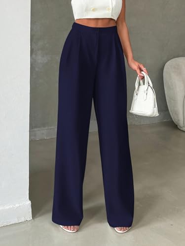 Image of Toochki Trousers for Woman Pants Women's Formal Office Korean | Black Track Pant | Straight | Cotton Spandex Stretchable Trouser | High-Waisted Bottom Wear