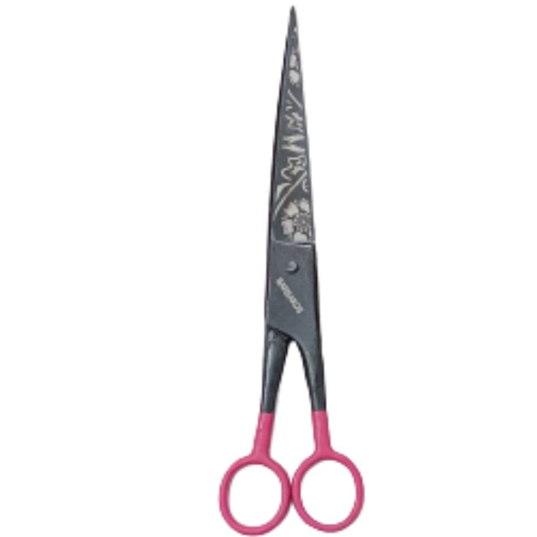 INSHA barber black scissors 6" size pink handle-image-28