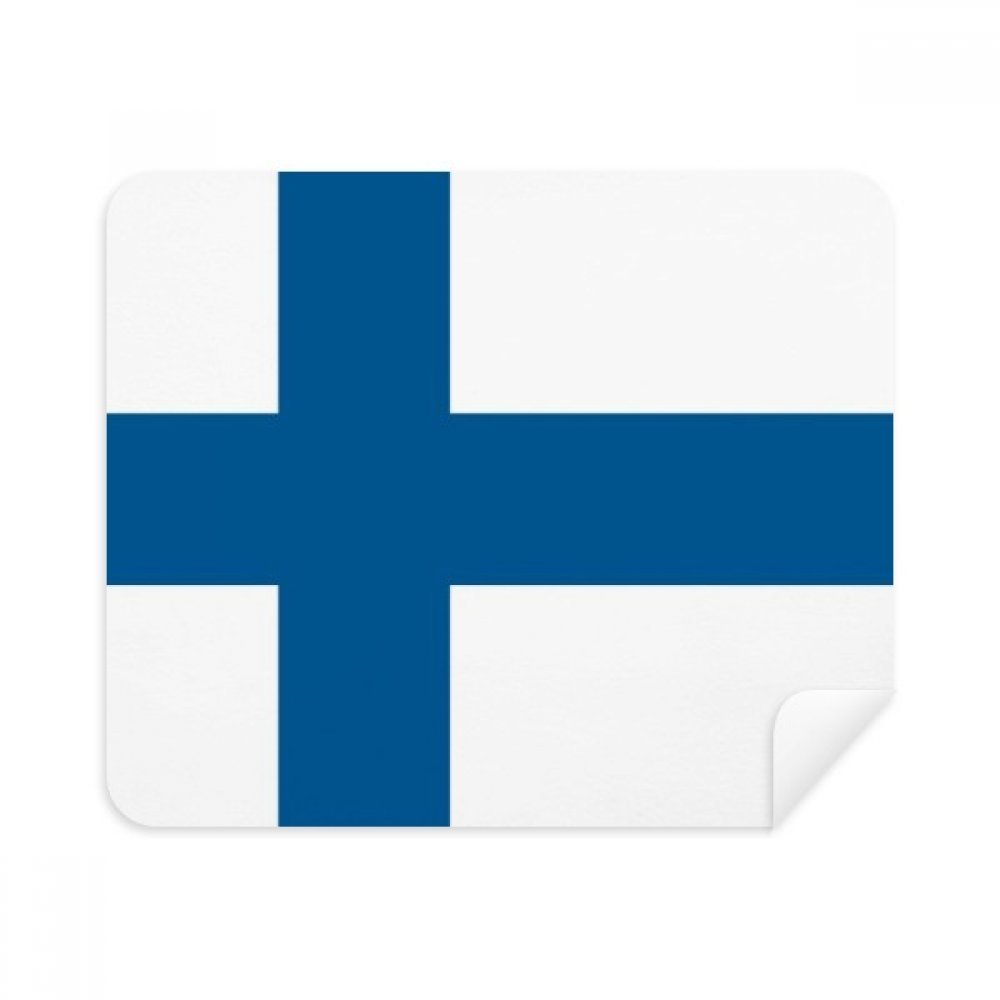 Finland National Flag Europe Country Cleaning Cloth Screen Cleaner 2pcs Suede Fabric