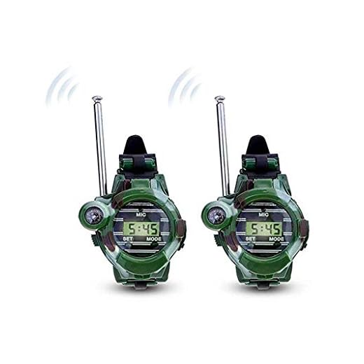 Anlising Kids Watch Walkie Talkies,Two-Way Radios Walky Talky for Children,7 in 1 Electronic Outdoor Interphone Watch,Outdoor Cool Camouflage Toy Gift with Scarf＆Screwdriver(2 Pair)