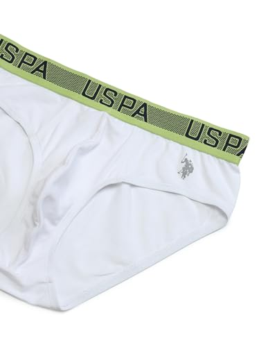 Image of U.S. Polo ASSN. Mens OEB04 Solid Cotton Spandex Underwear Briefs - Pack of 1