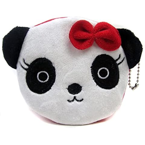 Fliyeong Durable Cartoon Panda Children Plush Coin Bag Zip Purse Wallet Girl Women Gift Female Panda Cover