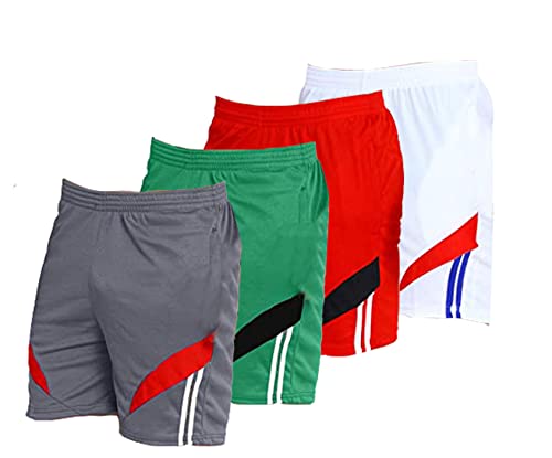 Image of Fort Worth Men's 4 Pack Gym Workout Shorts Quick Dry Bodybuilding Weightlifting Pants Training Running Jogger with Pockets (L)