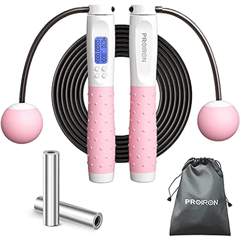 PROIRON Cordless Digital Jump Rope with Weights Cover