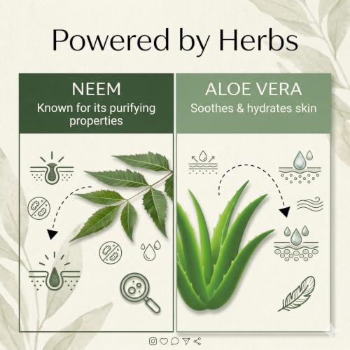 Image of Khadi Nyoli Natural Neem & Aloe Vera Face Wash with Scrub 210ML | Ayurvedic Herbal Face Cleanser for Oily & Acne Prone Skin | Deep Cleansing, Acne & Oil Control, Pimple Care, Blackhead Removal & Fresh Glowing Skin | For Men & Women