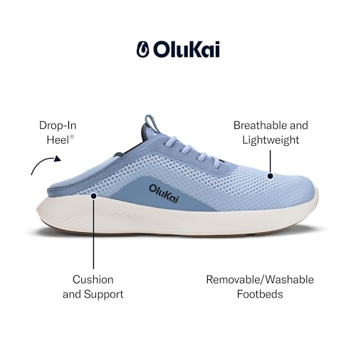 OluKai Kialoa Women’s Water Friendly Slip-On Sneakers, Breathable Walking Shoes with Wet Grip, Lightweight & Comfortable Casual Shoe for Everyday, Lanai Breeze/Ocean Fog, 11 - image 2