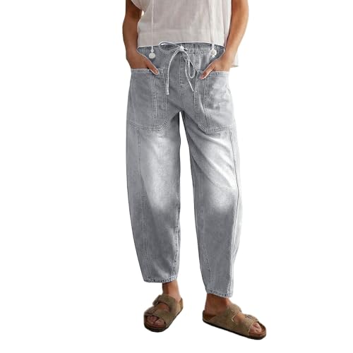 Denim décontracté WWricotta à taille basse et jambe droite ample pour homme