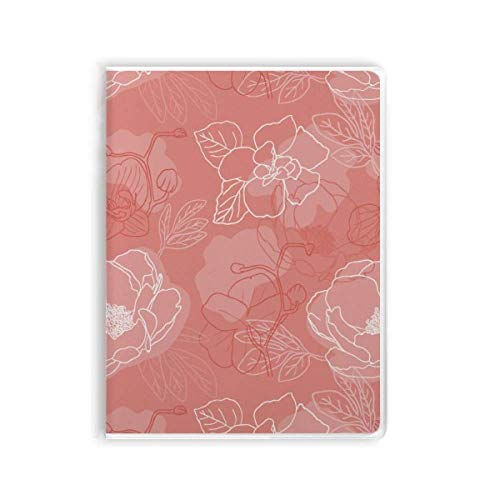 Carnet de notes avec couverture souple pivoine A5 pour écriture