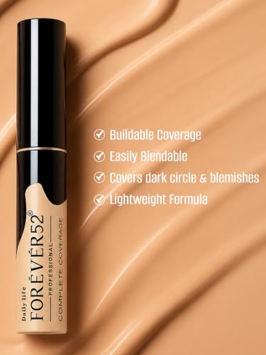 Image of Daily Life Forever52 Complete Coverage Concealer | Easily Blendable, Natural Finish, Crease-Resistant & Buildable Coverage for Face Makeup