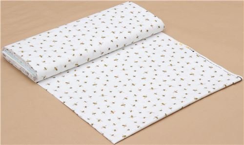 White Robert Kaufman Fabric bee Insect Everyday Favorites (per 0.5 Yard Unit) - Image 3