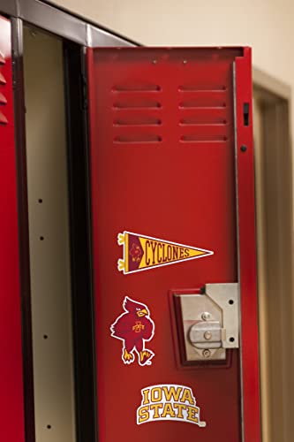 Image of Iowa State University Vinyl Sticker Pack - 8 Waterproof Cyclones Logos, Mascot, Pennant & Wordmark Decals for Laptop, Water Bottle, Tablet, Car, Skateboard & More - Officially Licensed Variety Set