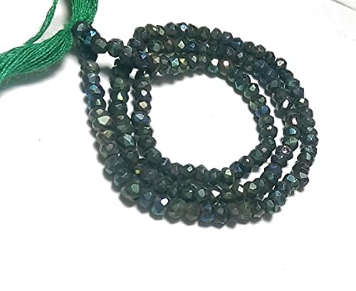 Apatite néon perles 3-4mm facettées pour réparer et enfiler vos colliers