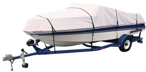 Attwood 10480TI4 Titanium 14'-16' 300 Denier Universal Fit Cover for V-Hull Fishing Boat