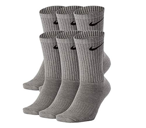 Nike Mens Performance Cotton Cushioned Crew Socks Gray SZ 8-12