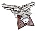Ebros Gift Wild West Western Cowboy Double Revolver Gun Pistols Wall Mounted Soda Beer Glass Bottle Cap Stainless Steel Metal Opener Sculpture Man Cave Accent