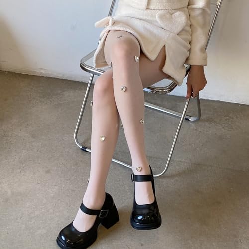 Image of Benefeet Sox Womens Sheer Tights Sexy High Waist Pantyhose Patterned Transparent Nylon Silk Thin Stockings