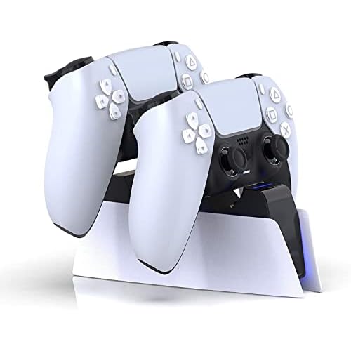 Lioncast Controller Ladestation für PS5 mit LED-Anzeige | Fast Charging | Controller Charger für original Sony Playstation 5 Controller | PS5 Zubehör | Wireless Playstation DualSense Controller