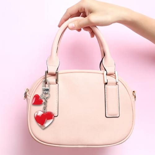 Stylish Double-Heart Resin Keychain for Men and Women - Charms for Bags, Backpacks, and Keys - Perfect Gift for Mother's Day and Special Occasions - Image 5