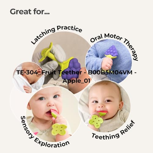 Image of Innobaby Original EZ Grip Fruit Teether 3 Piece Set - Grape /Citrus /Berry