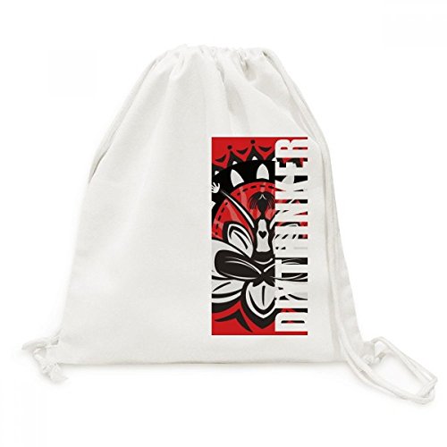 Sac cordon Mexique en toile Lotus Silhouette pour voyage